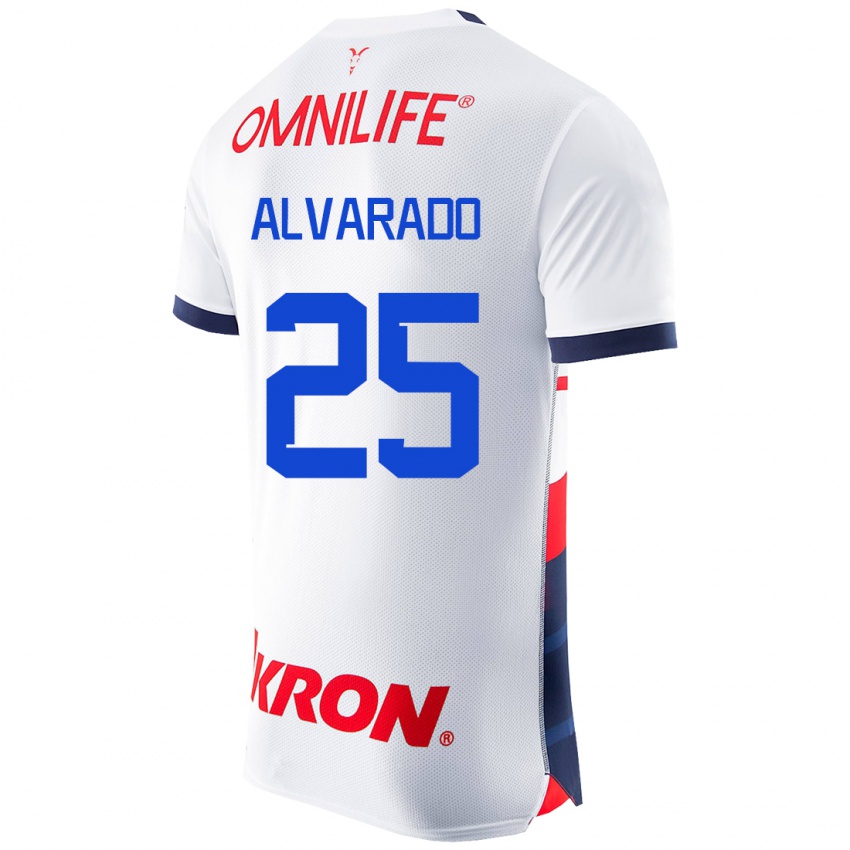 Herren Roberto Alvarado #25 Weiß Auswärtstrikot Trikot 2023/24 T-Shirt Belgien