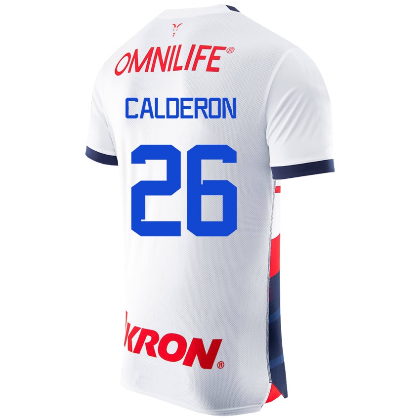 Herren Cristian Calderón #26 Weiß Auswärtstrikot Trikot 2023/24 T-Shirt Belgien