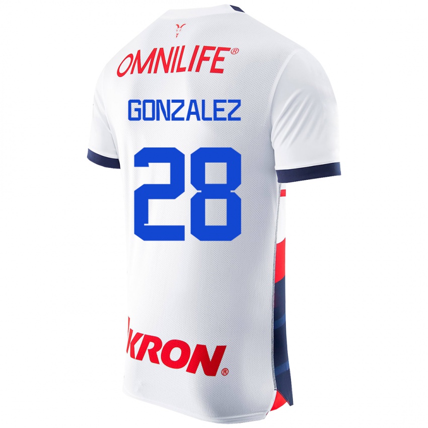 Herren Fernando González #28 Weiß Auswärtstrikot Trikot 2023/24 T-Shirt Belgien