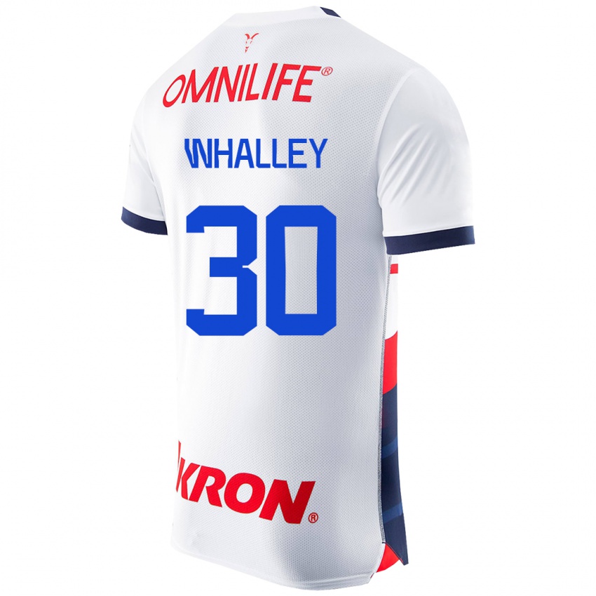 Herren Óscar Whalley #30 Weiß Auswärtstrikot Trikot 2023/24 T-Shirt Belgien