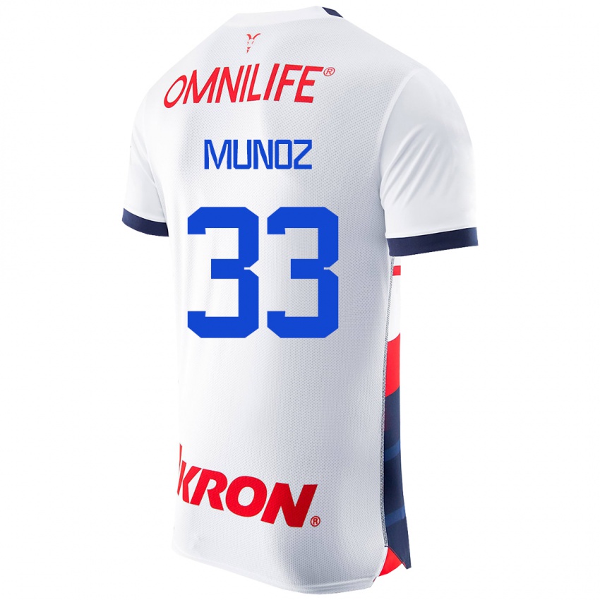 Heren Zahid Muñoz #33 Wit Uitshirt Uittenue 2023/24 T-Shirt België