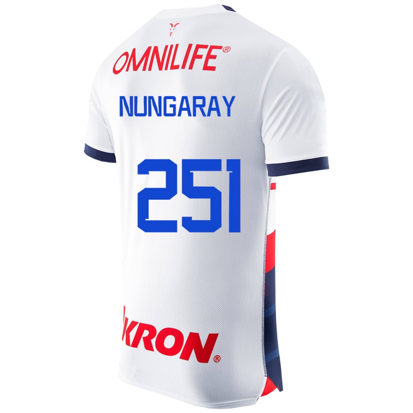 Herren David Nungaray #251 Weiß Auswärtstrikot Trikot 2023/24 T-Shirt Belgien