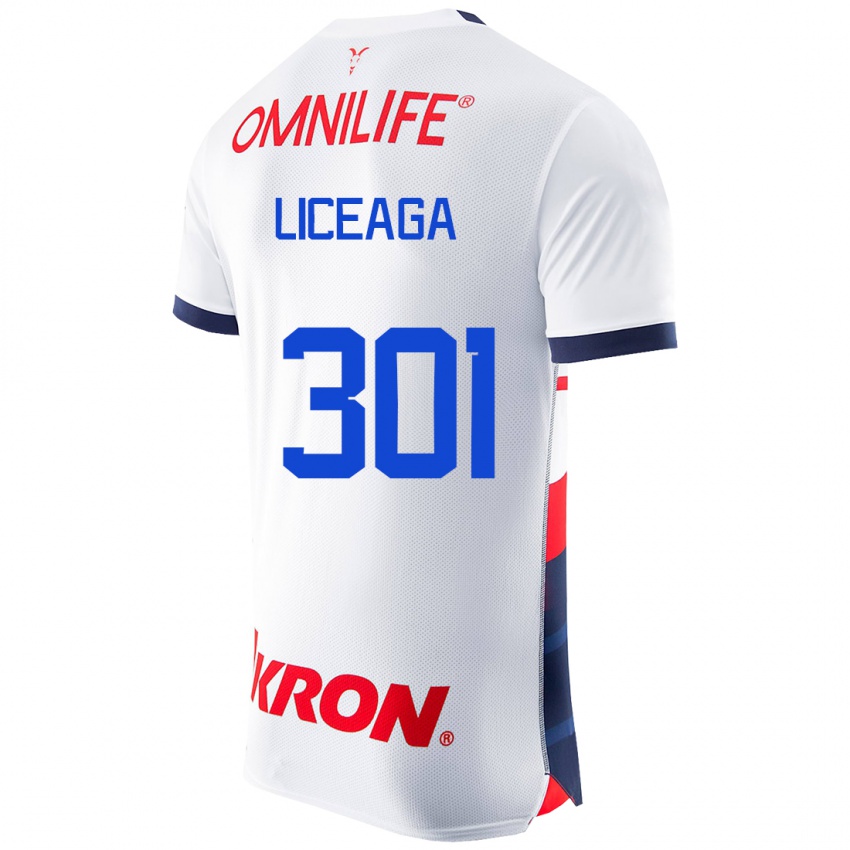 Herren Juan Liceaga #301 Weiß Auswärtstrikot Trikot 2023/24 T-Shirt Belgien
