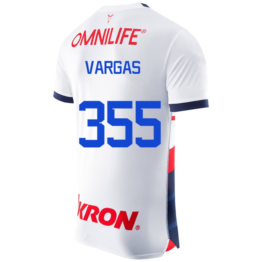 Herren Edgar Vargas #355 Weiß Auswärtstrikot Trikot 2023/24 T-Shirt Belgien