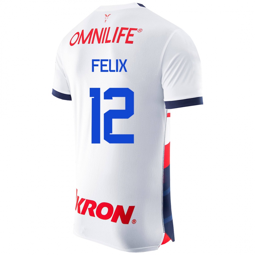 Herren Blanca Félix #12 Weiß Auswärtstrikot Trikot 2023/24 T-Shirt Belgien