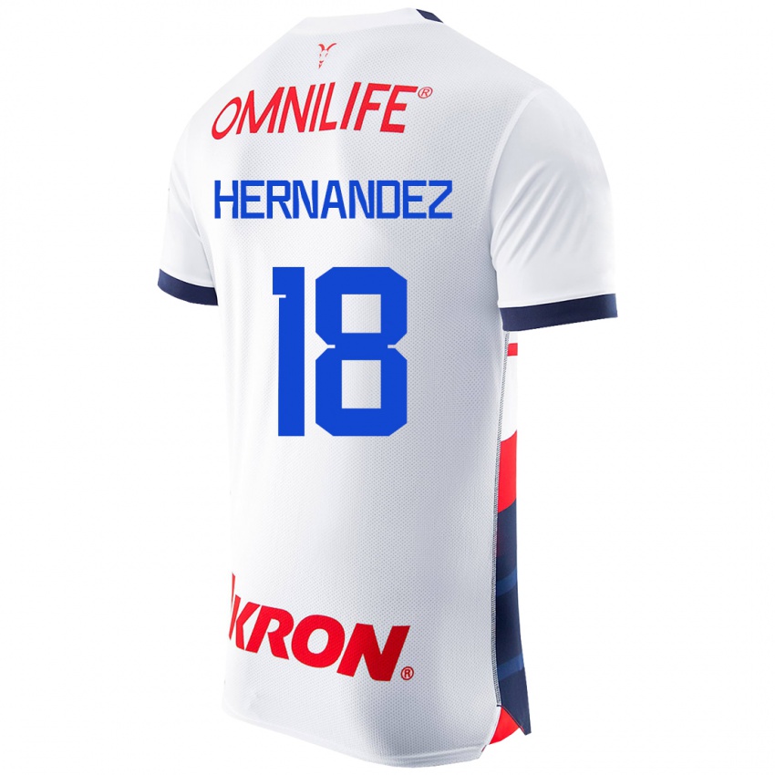 Herren Montserrat Hernández #18 Weiß Auswärtstrikot Trikot 2023/24 T-Shirt Belgien