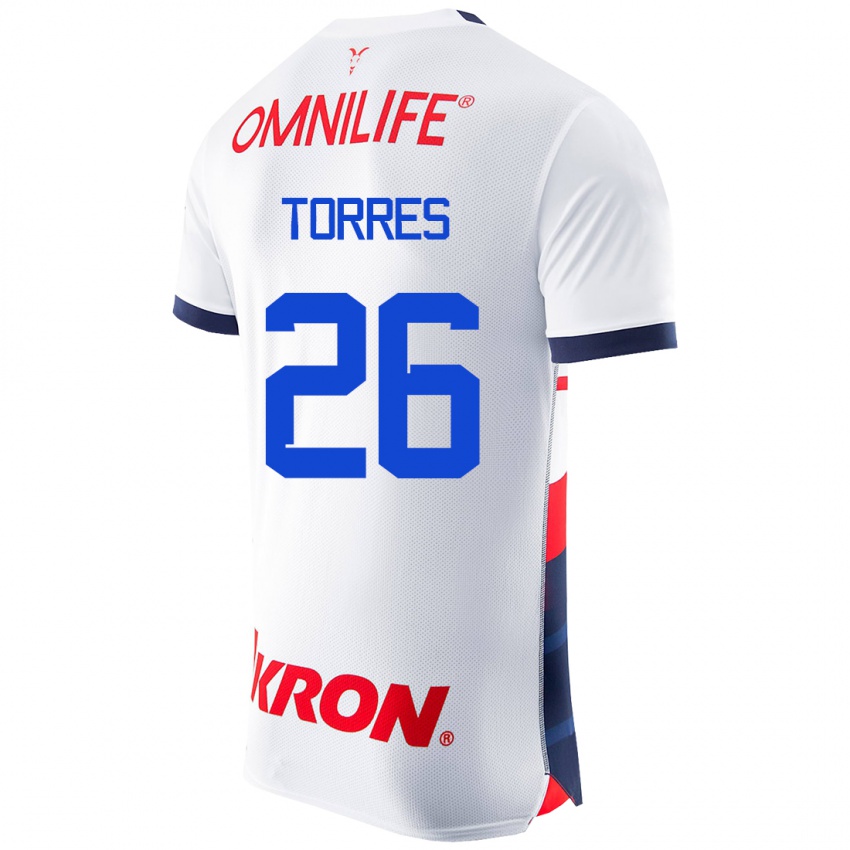 Herren Araceli Torres #26 Weiß Auswärtstrikot Trikot 2023/24 T-Shirt Belgien