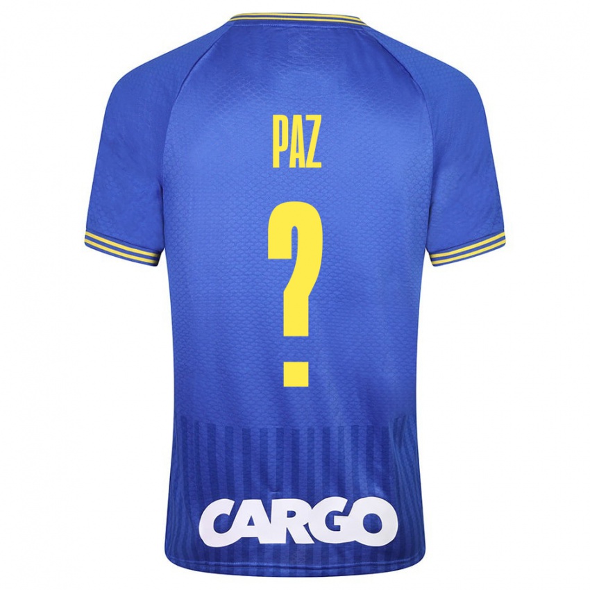 Heren Jonathan Paz #0 Blauw Uitshirt Uittenue 2023/24 T-Shirt België