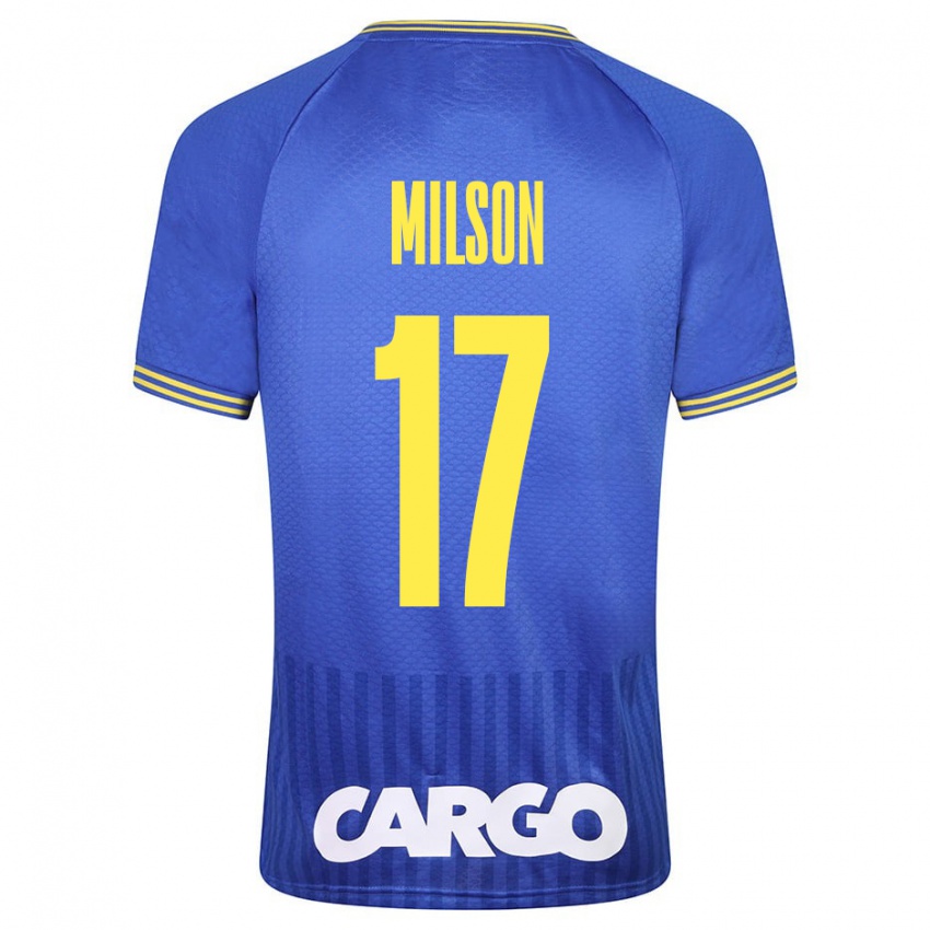 Heren Milson #17 Blauw Uitshirt Uittenue 2023/24 T-Shirt België