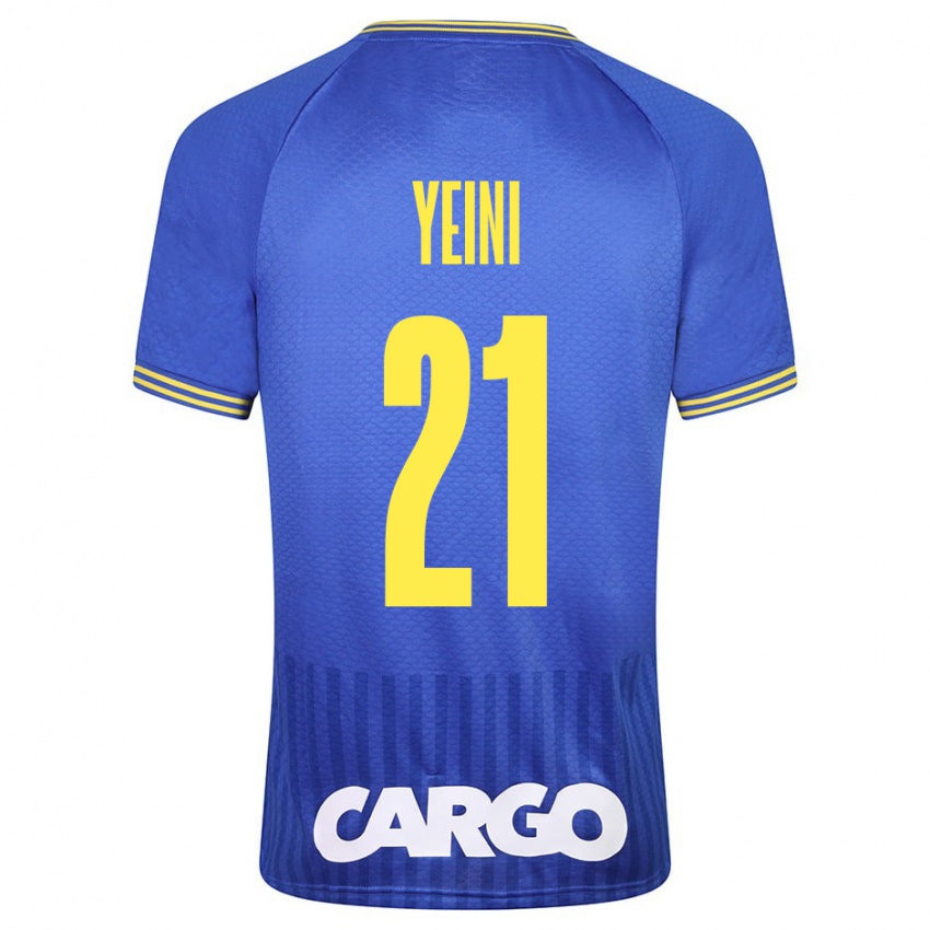 Herren Sheran Yeini #21 Blau Auswärtstrikot Trikot 2023/24 T-Shirt Belgien