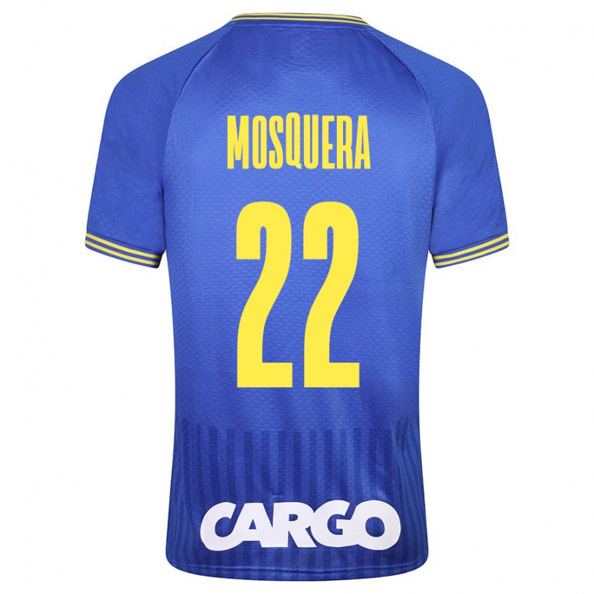 Heren Orlando Mosquera #22 Blauw Uitshirt Uittenue 2023/24 T-Shirt België