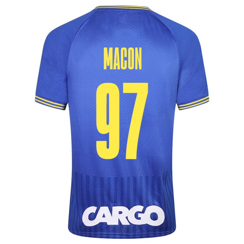 Herren Yvann Maçon #97 Blau Auswärtstrikot Trikot 2023/24 T-Shirt Belgien