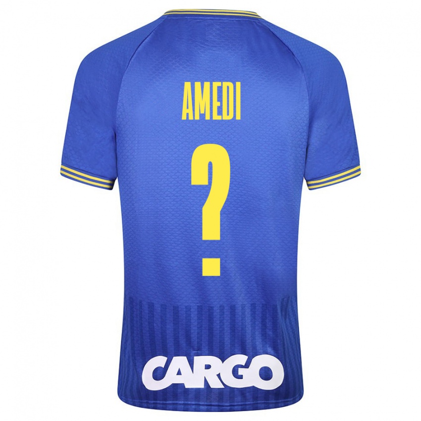 Herren Roei Amedi #0 Blau Auswärtstrikot Trikot 2023/24 T-Shirt Belgien