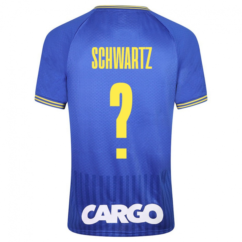 Herren Noam Schwartz #0 Blau Auswärtstrikot Trikot 2023/24 T-Shirt Belgien