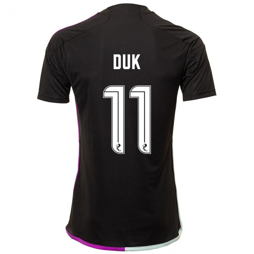 Herren Duk #11 Schwarz Auswärtstrikot Trikot 2023/24 T-Shirt Belgien