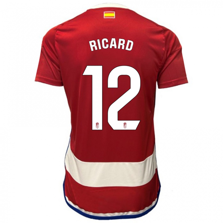 Damen Ricard Sanchez #12 Rot Heimtrikot Trikot 2023/24 T-Shirt Belgien