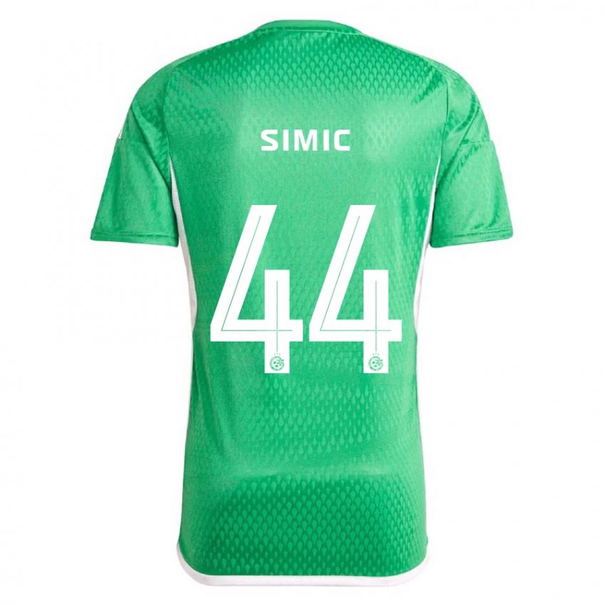 Damen Lorenco Simic #44 Weiß Blau Heimtrikot Trikot 2023/24 T-Shirt Belgien