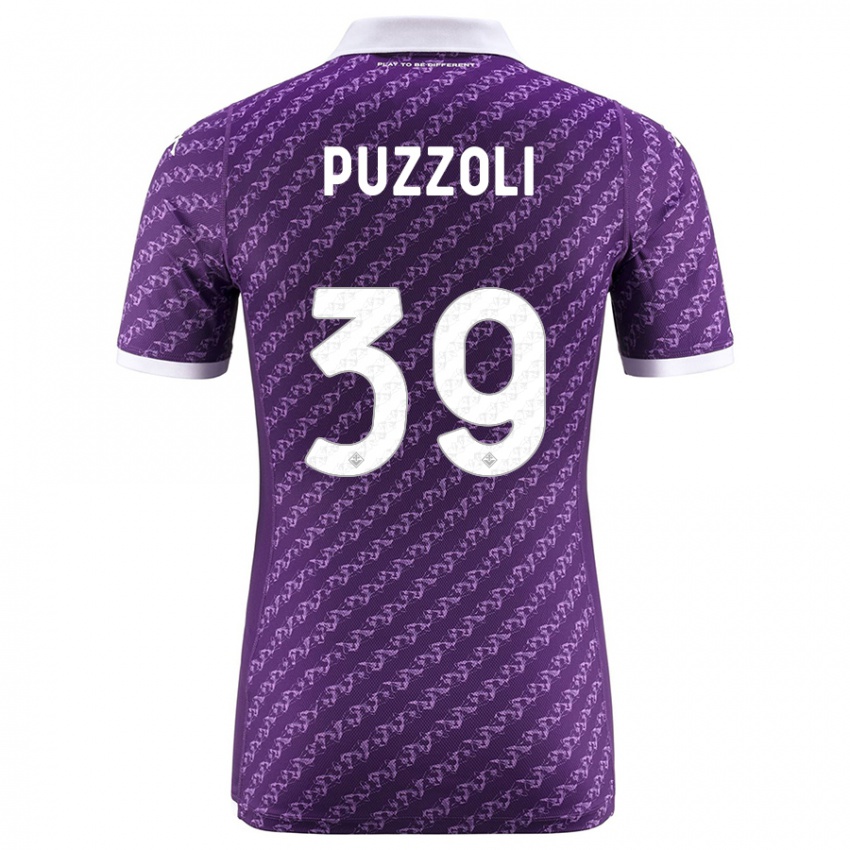 Dames Giorgio Puzzoli #39 Viooltje Thuisshirt Thuistenue 2023/24 T-Shirt België