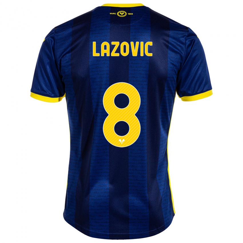 Dames Darko Lazović #8 Marine Thuisshirt Thuistenue 2023/24 T-Shirt België