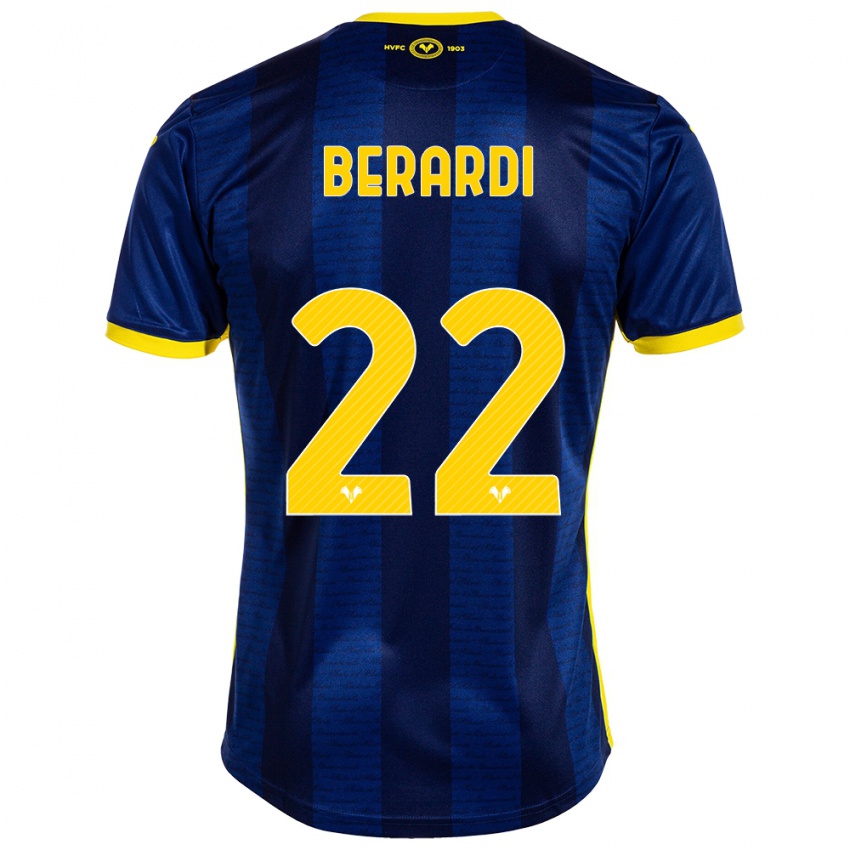 Dames Alessandro Berardi #22 Marine Thuisshirt Thuistenue 2023/24 T-Shirt België