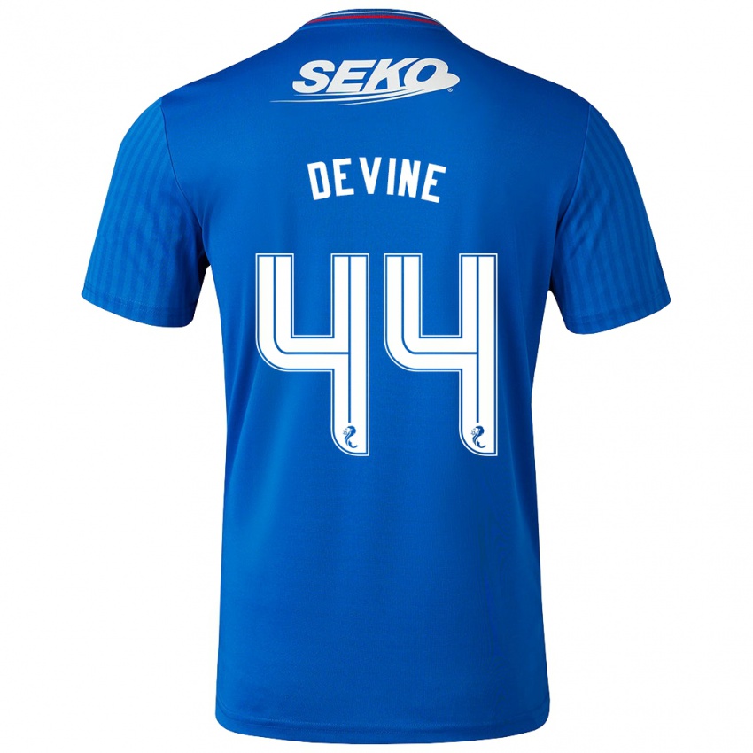 Dames Adam Devine #44 Blauw Thuisshirt Thuistenue 2023/24 T-Shirt België