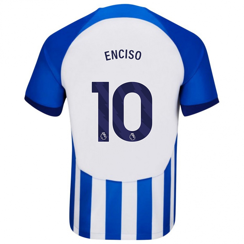 Dames Julio Enciso #10 Blauw Thuisshirt Thuistenue 2023/24 T-Shirt België