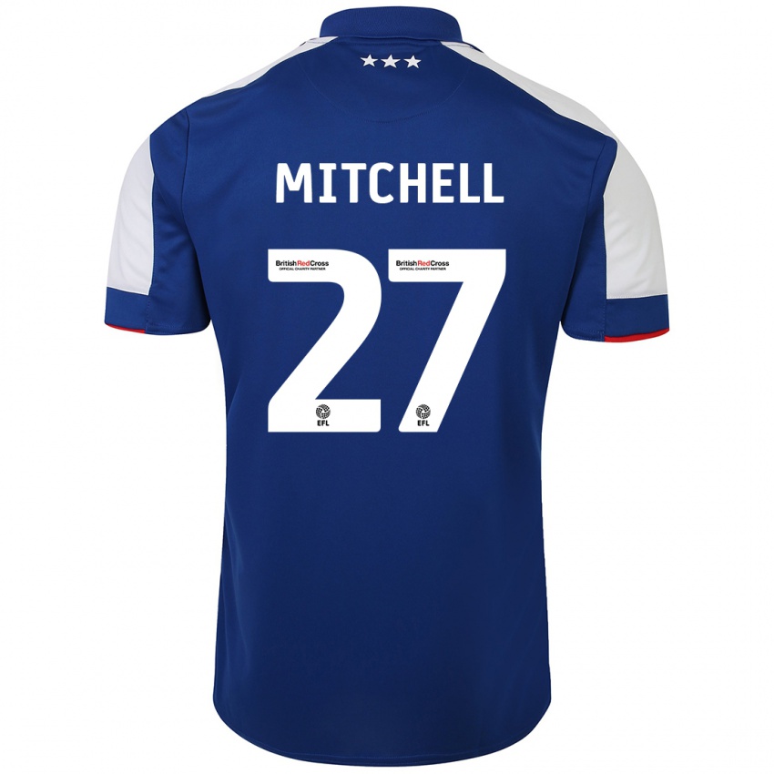 Damen Leah Mitchell #27 Blau Heimtrikot Trikot 2023/24 T-Shirt Belgien