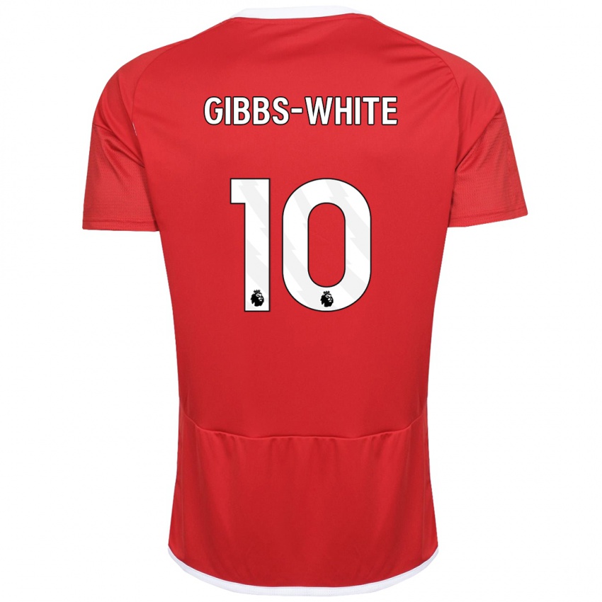 Dames Morgan Gibbs-White #10 Rood Thuisshirt Thuistenue 2023/24 T-Shirt België
