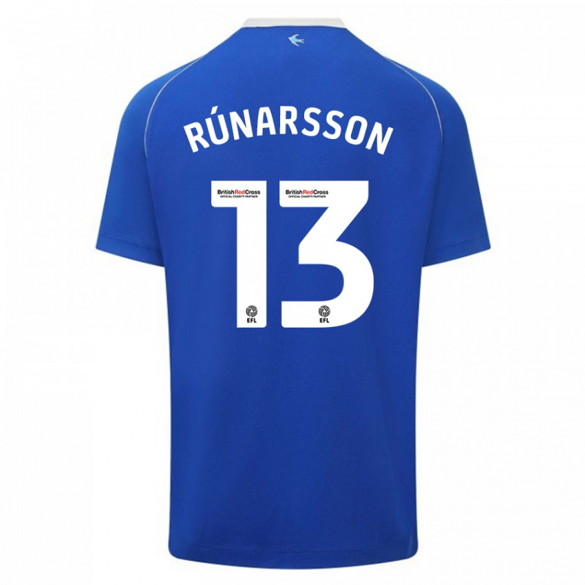 Damen Runar Alex Runarsson #13 Blau Heimtrikot Trikot 2023/24 T-Shirt Belgien
