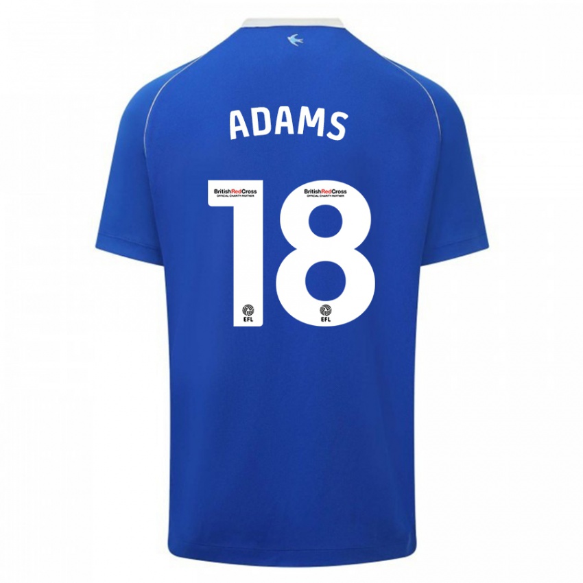Damen Ebou Adams #18 Blau Heimtrikot Trikot 2023/24 T-Shirt Belgien
