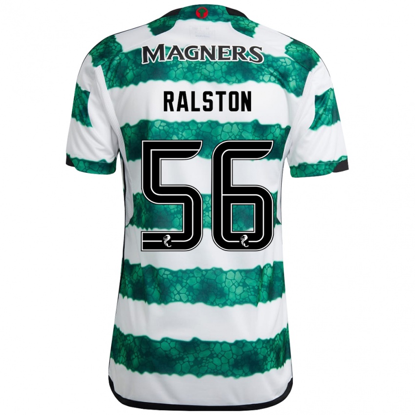 Damen Anthony Ralston #56 Grün Heimtrikot Trikot 2023/24 T-Shirt Belgien