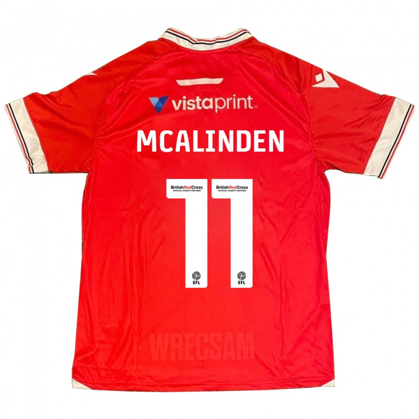 Damen Liam Mcalinden #11 Rot Heimtrikot Trikot 2023/24 T-Shirt Belgien