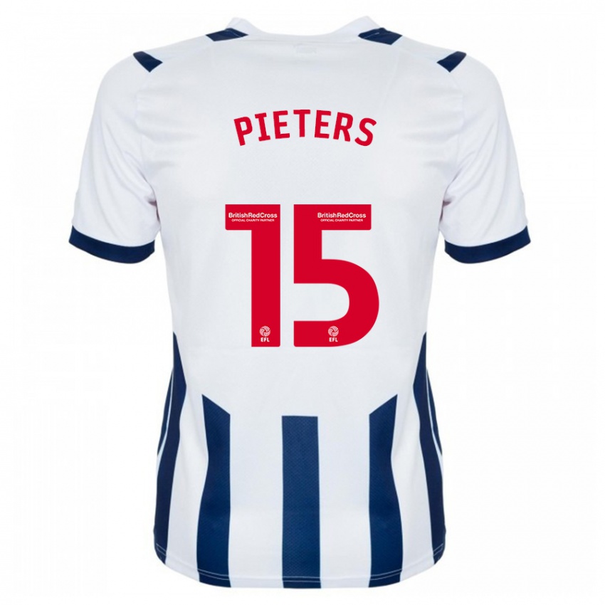 Damen Erik Pieters #15 Weiß Heimtrikot Trikot 2023/24 T-Shirt Belgien