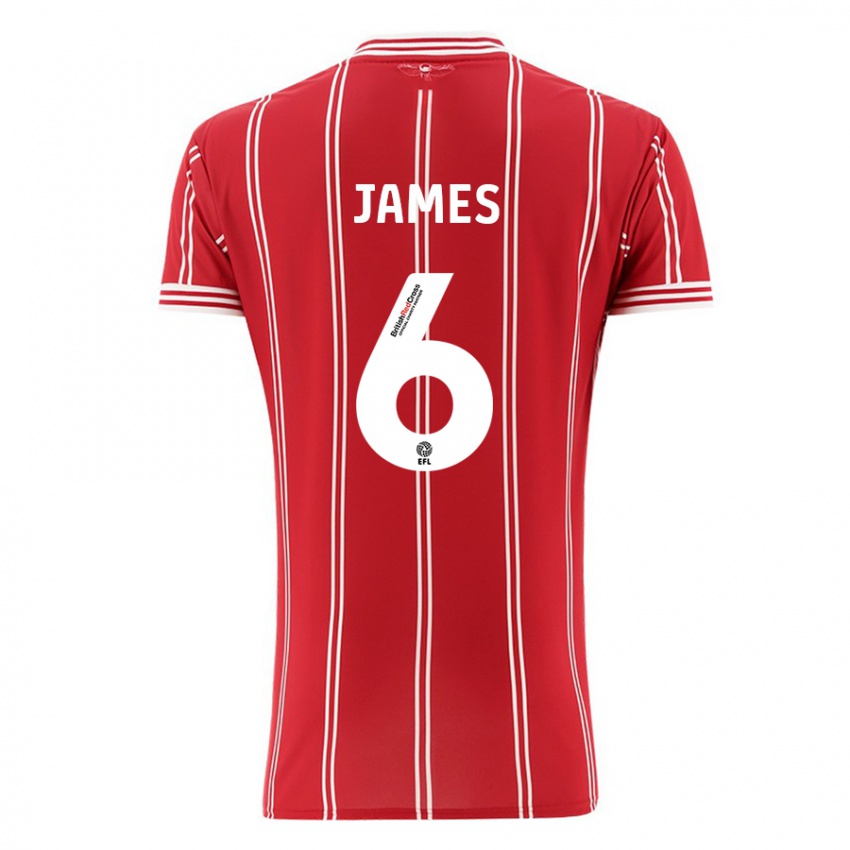 Damen Matty James #6 Rot Heimtrikot Trikot 2023/24 T-Shirt Belgien