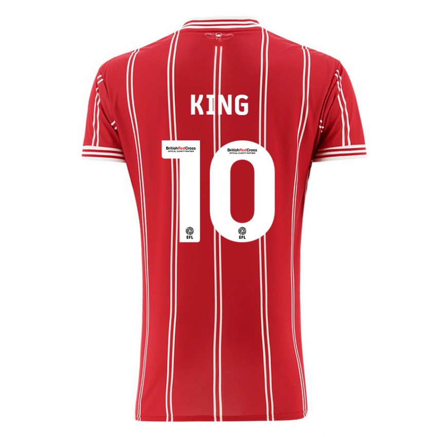 Damen Andy King #10 Rot Heimtrikot Trikot 2023/24 T-Shirt Belgien