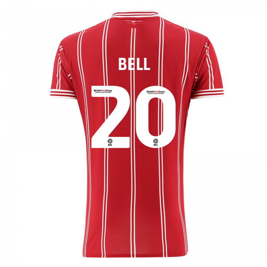 Damen Sam Bell #20 Rot Heimtrikot Trikot 2023/24 T-Shirt Belgien