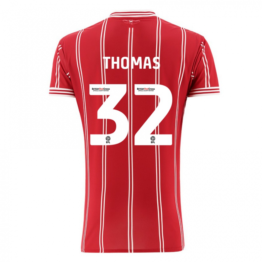Damen Lewis Thomas #32 Rot Heimtrikot Trikot 2023/24 T-Shirt Belgien