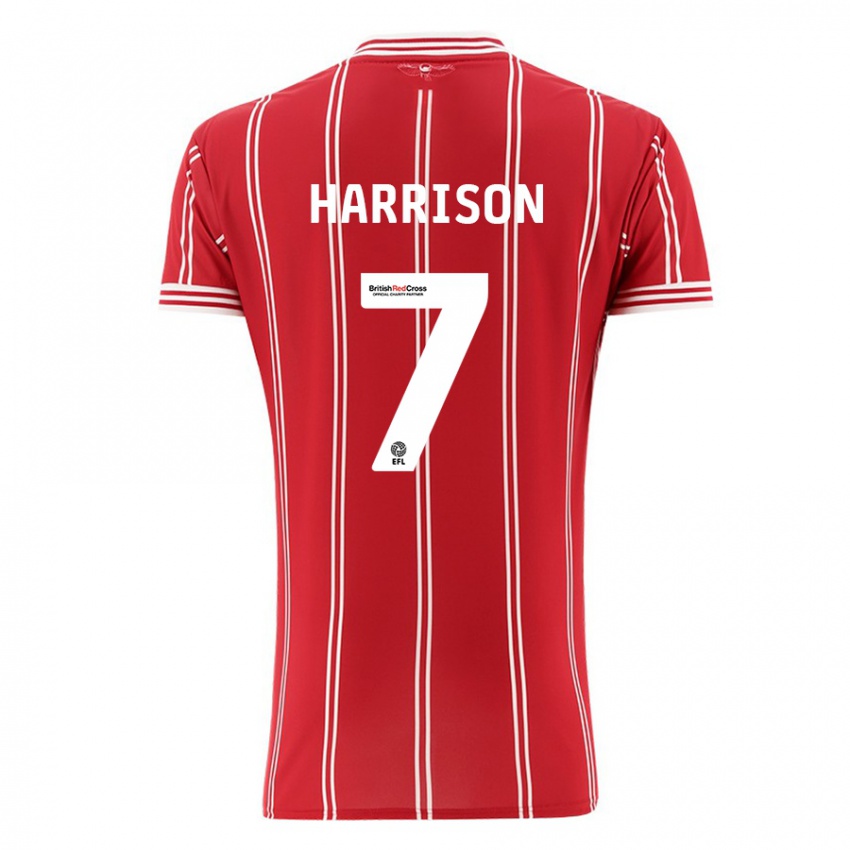 Damen Abi Harrison #7 Rot Heimtrikot Trikot 2023/24 T-Shirt Belgien