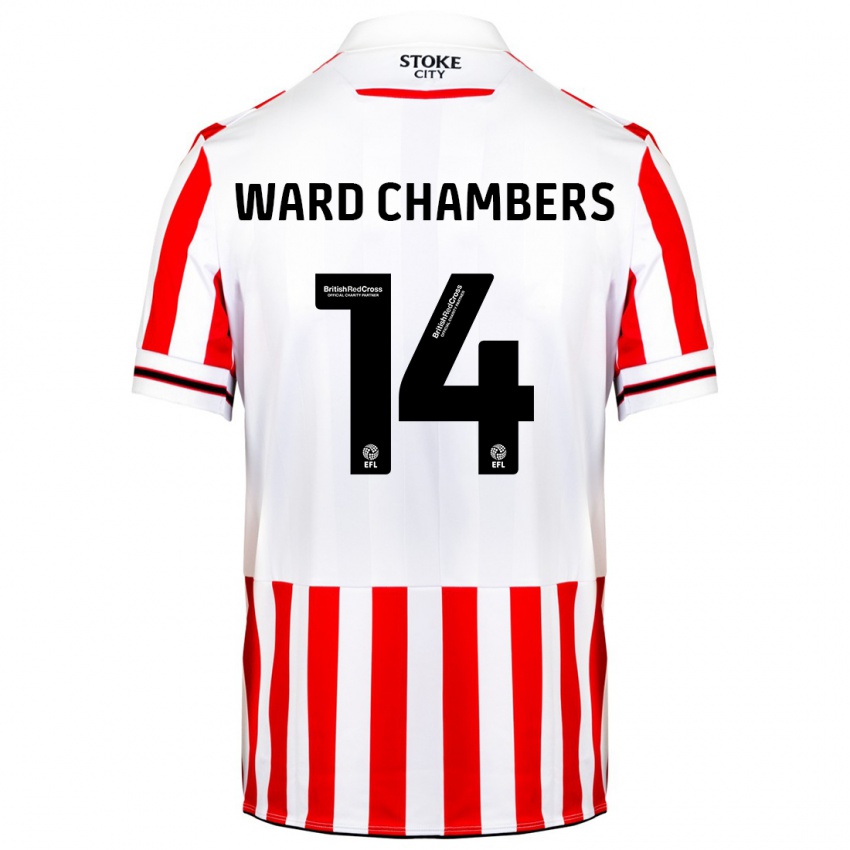 Damen Courtnay Ward-Chambers #14 Rot-Weiss Heimtrikot Trikot 2023/24 T-Shirt Belgien