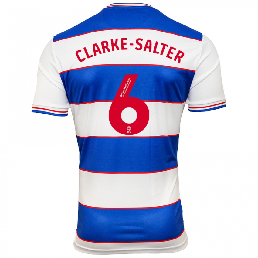 Damen Jake Clarke-Salter #6 Weiß Blau Heimtrikot Trikot 2023/24 T-Shirt Belgien