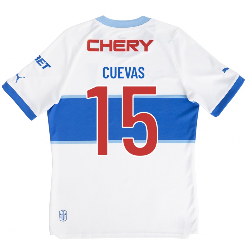 Damen Cristian Cuevas #15 Weiß Heimtrikot Trikot 2023/24 T-Shirt Belgien