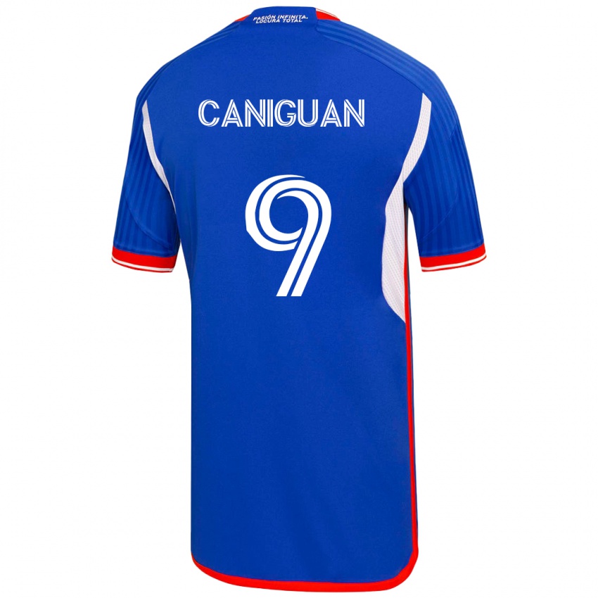 Dames Franchesca Caniguán #9 Blauw Thuisshirt Thuistenue 2023/24 T-Shirt België
