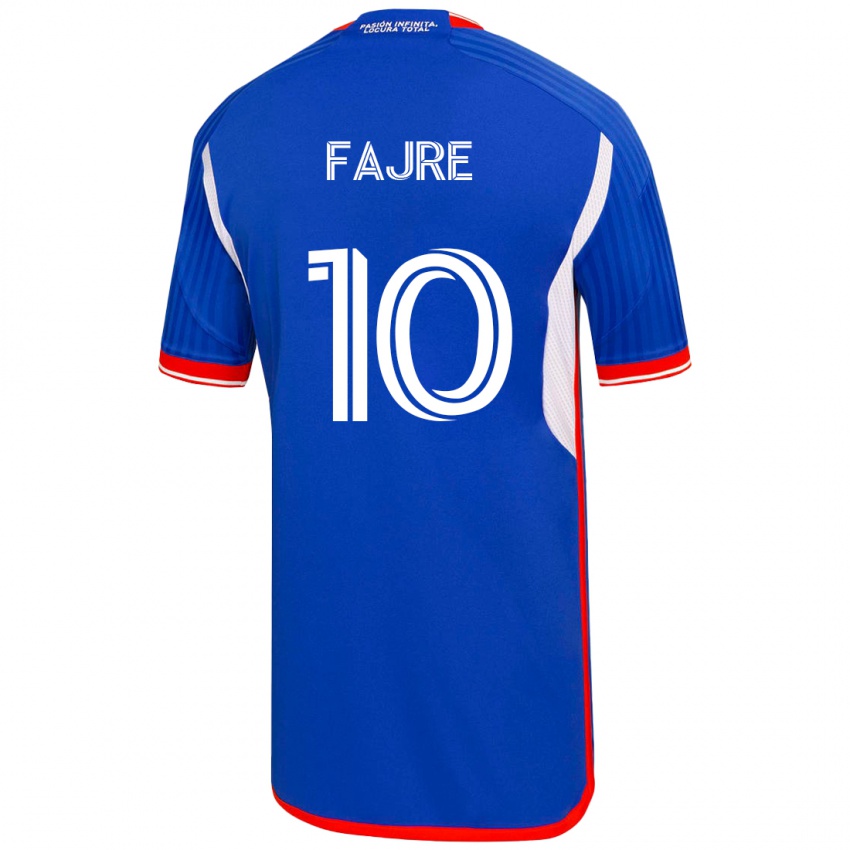 Dames Nicole Fajre #10 Blauw Thuisshirt Thuistenue 2023/24 T-Shirt België