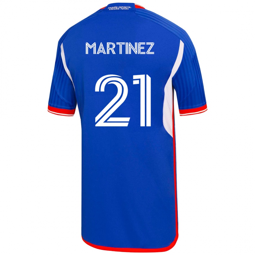 Dames Maria Martínez #21 Blauw Thuisshirt Thuistenue 2023/24 T-Shirt België