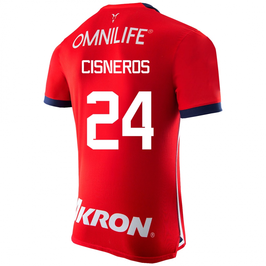 Damen Carlos Cisneros #24 Rot Heimtrikot Trikot 2023/24 T-Shirt Belgien