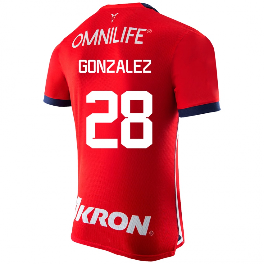 Damen Fernando González #28 Rot Heimtrikot Trikot 2023/24 T-Shirt Belgien