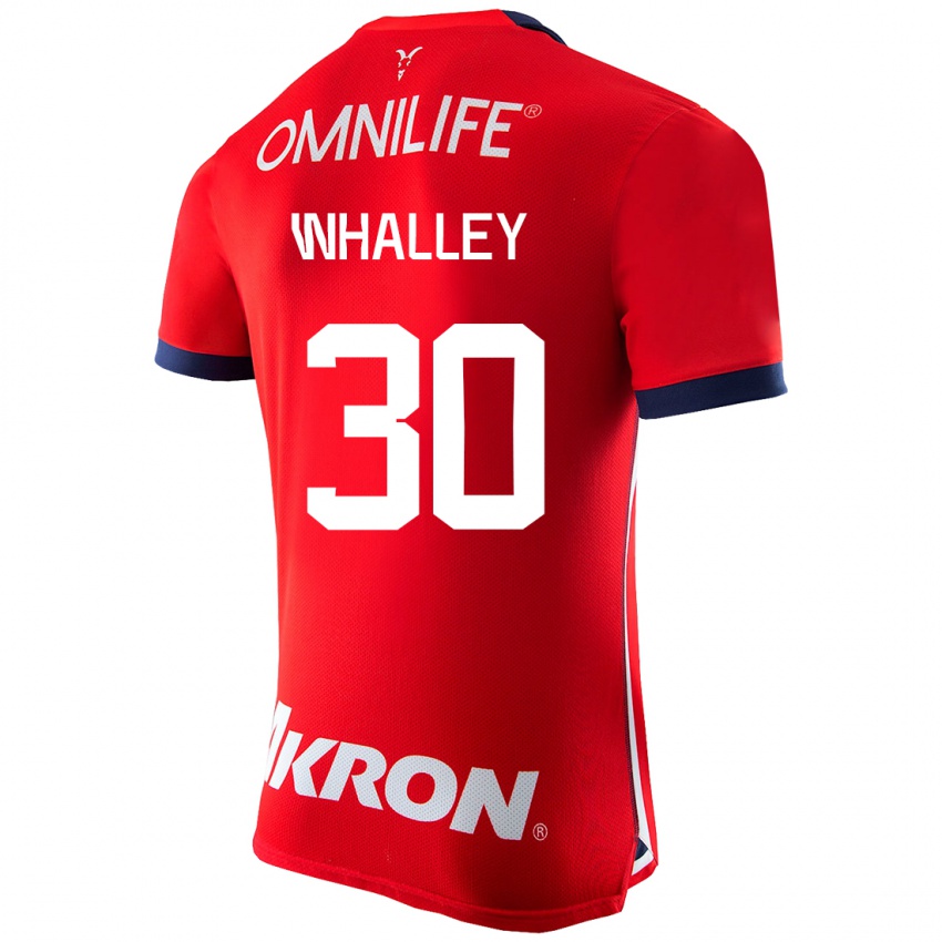Damen Óscar Whalley #30 Rot Heimtrikot Trikot 2023/24 T-Shirt Belgien