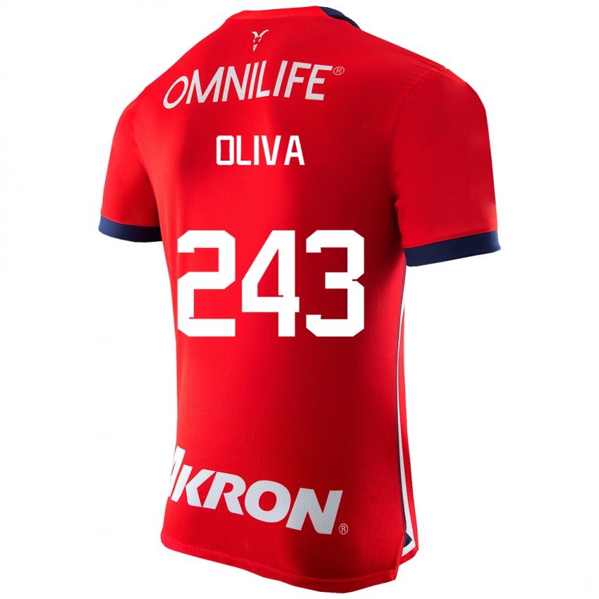Damen Diego Oliva #243 Rot Heimtrikot Trikot 2023/24 T-Shirt Belgien