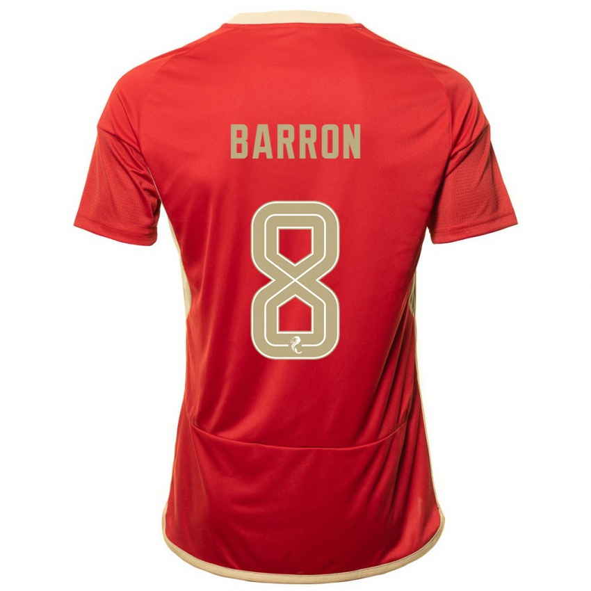 Dames Connor Barron #8 Rood Thuisshirt Thuistenue 2023/24 T-Shirt België