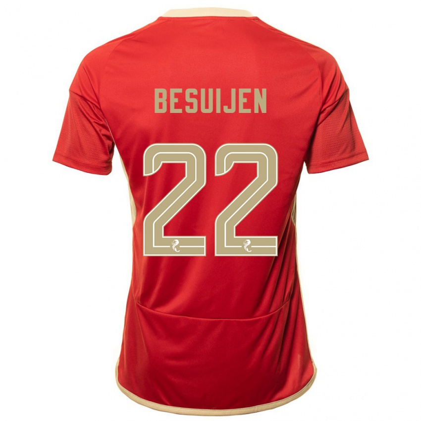 Femme Maillot Vicente Besuijen #22 Rouge Tenues Domicile 2023/24 T-Shirt Belgique